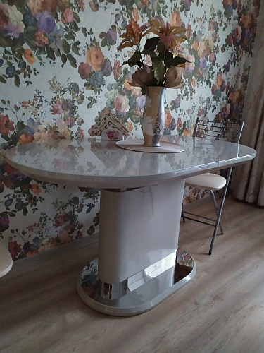 Стол Erfurt DT0705 хром / слоновая кость фото покупателя 1