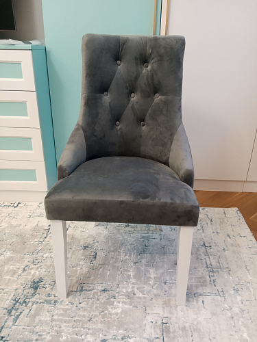 Стул Elegance white / fabric grey фото покупателя 4