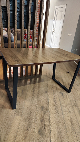 Стол Лота Лофт 140 25 мм черный матовый / бетон фото покупателя 14