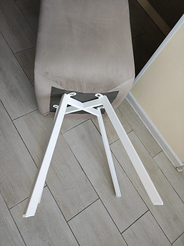 Стул на металлокаркасе Чилли К темно-серый (velutto 32) / черный фото покупателя 448