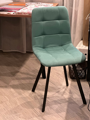 Стул на металлокаркасе Чилли синяя ткань / белый фото покупателя 149