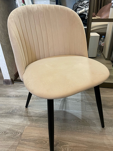 Стул на металлокаркасе Gabi dark beige / black / silver фото покупателя 140