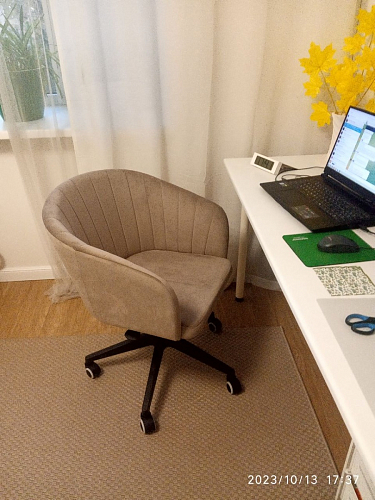 Компьютерное кресло Тибо confetti chocolate / белый фото покупателя 9