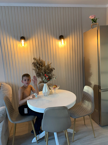 Стул на металлокаркасе Capri голубой фото покупателя 72