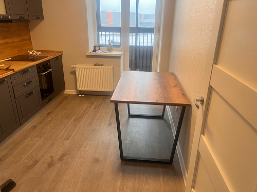 Деревянный стол Лота Лофт 120х75 белый матовый / дуб крафт золотой фото покупателя 533