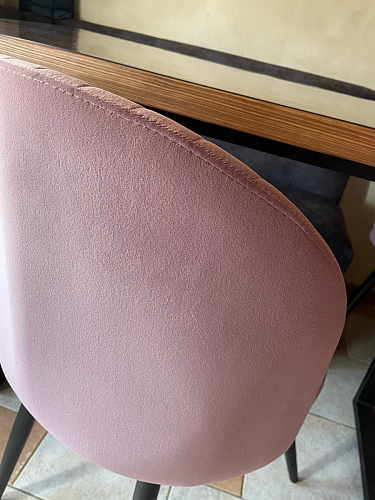 Стул на металлокаркасе Gabi 1 light purple / black / gold фото покупателя 342