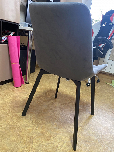 Стул на металлокаркасе Челси морская волна / черный фото покупателя 195