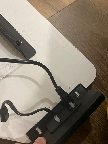 Компьютерный стол Маркос 140х80 голубой / черный фото покупателя 6