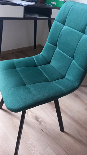 Стул на металлокаркасе Чилли бирюзовый / черный фото покупателя 747