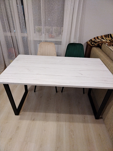 Стол раскладной Лота Лофт 120 25 мм юта / черный матовый фото покупателя 523