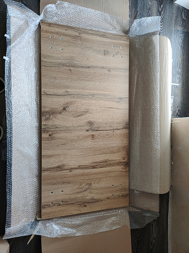 Стол Тринити Лофт 120 32 мм дуб галифакс табако / черный матовый фото покупателя 325