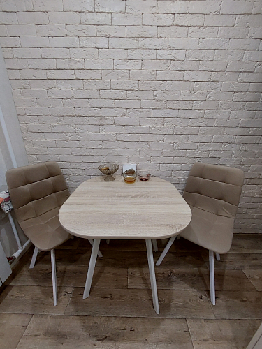 Стул на металлокаркасе Чилли К светло-серый велюр / черный каркас фото покупателя 844