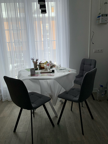 Стул на металлокаркасе Чилли зеленый / черный фото покупателя 1054