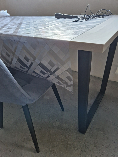 Стол Лота Лофт 140 25 мм черный матовый / дуб вотан фото покупателя 899