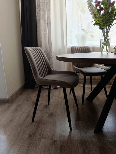 Стул на металлокаркасе Седа К velvet lux 76 / черный фото покупателя 89