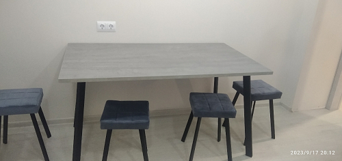 Стол Тринити Лофт 120 32 мм дуб галифакс табако / черный матовый фото покупателя 208