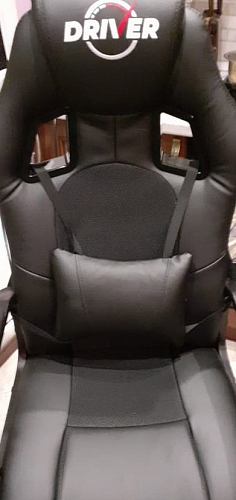 Компьютерное кресло Driver/Драйвер кожзам черный / серый фото покупателя 150