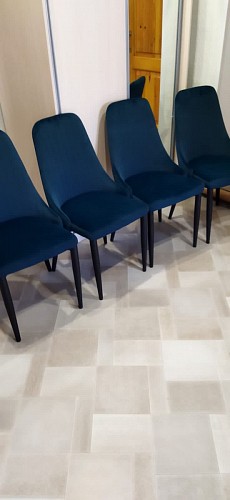 Стул на металлокаркасе Kora light blue / white фото покупателя 62