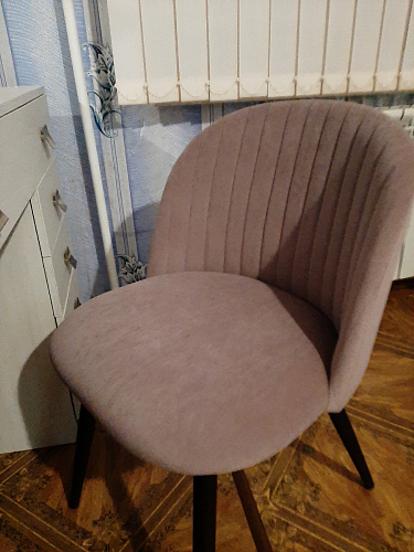 Стул на металлокаркасе Gabi 1 line light blue / black фото покупателя 246