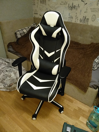 Компьютерное кресло Racer черное / оранжевое фото покупателя 169