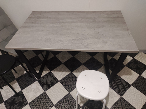 Деревянный стол Лота Лофт 140х80 черный матовый / бетон светлый фото покупателя 895