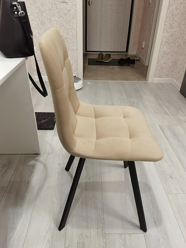 Стул на металлокаркасе Чилли К темно-серый (velutto 32) / черный фото покупателя 277