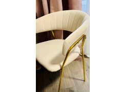 Стул на металлокаркасе Kamelia зеленый / золото фото покупателя 31