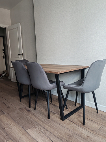 Стол раскладной Лота Лофт 120 25 мм юта / черный матовый фото покупателя 442