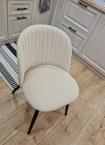 Стул на металлокаркасе Gabi 1 light blue / black / gold фото покупателя 872