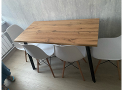 Стол Тринити Лофт 120 32 мм бетон / черный матовый фото покупателя 181