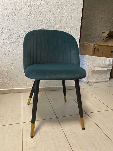 Стул на металлокаркасе Gabi 1 light purple / black / gold фото покупателя 108