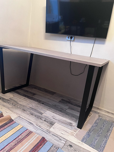 Стол Лота Лофт 140 25 мм черный матовый / бетон фото покупателя 680