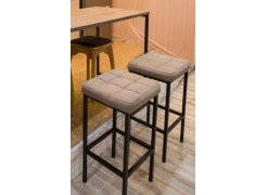 Барный стул Лофт кожзам d1 / черный матовый фото покупателя 70