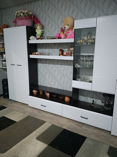 Готовая гостиная Jimenez дуб венге / белый глянец фото покупателя 63