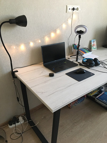 Стол раскладной Лота Лофт 120 25 мм юта / черный матовый фото покупателя 226