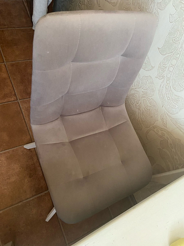 Стул на металлокаркасе Чилли К светло-серый велюр / черный каркас фото покупателя 1348