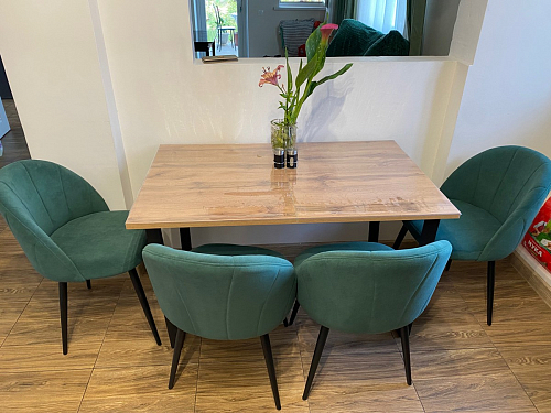 Деревянный стол Лота Лофт 120х75 белый матовый / дуб крафт золотой фото покупателя 506