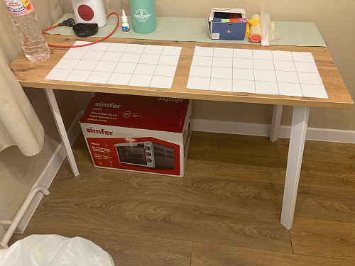 Стол Тринити Лофт 120 32 мм бетон / черный матовый фото покупателя 214