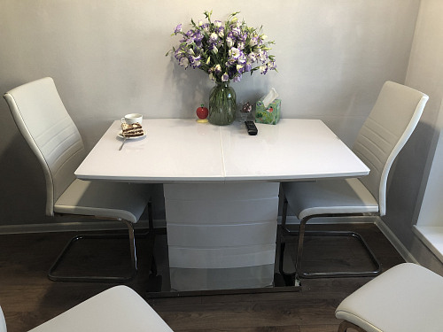 Стол раскладной Arika 120 белый фото покупателя 2