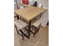 Барный стул Лофт кожзам темно-серый / черный матовый фото покупателя 256