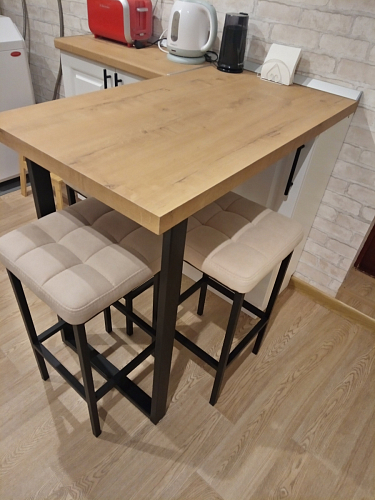 Барный стул Лофт катания минт / белый матовый фото покупателя 268