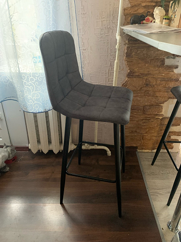 Барный стул Chio black / grey фото покупателя 49