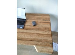 Компьютерный стол Маркос 140х80 голубой / черный фото покупателя 11