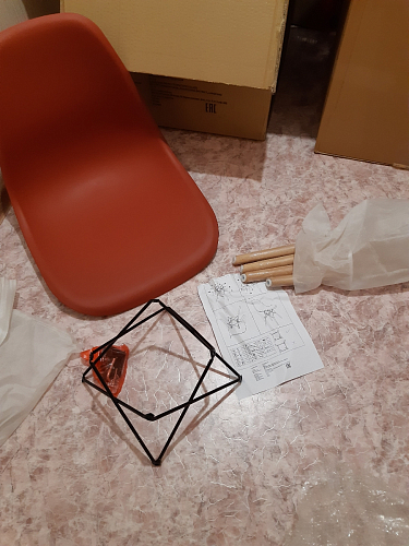 Пластиковый стул Eames PC-015 желтый фото покупателя 158