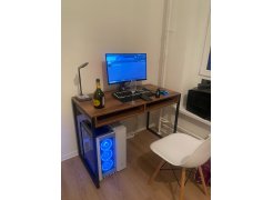 Письменный стол Леон Лофт дуб делано темный / черный матовый фото покупателя 24