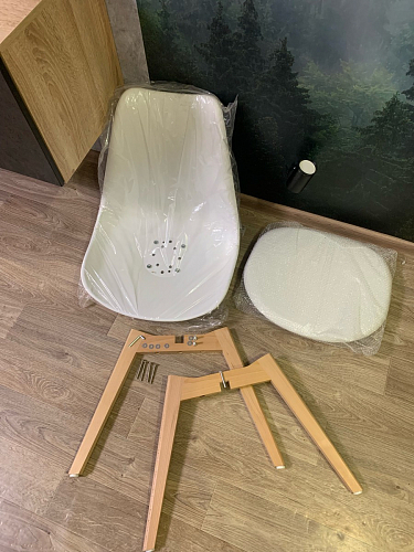 Деревянный стул Bonuss темно-серый / черное сидение / черный фото покупателя 51