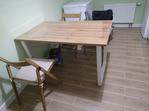 Деревянный стол Лота Лофт 140х80 дуб крафт табачный / черный матовый фото покупателя 944