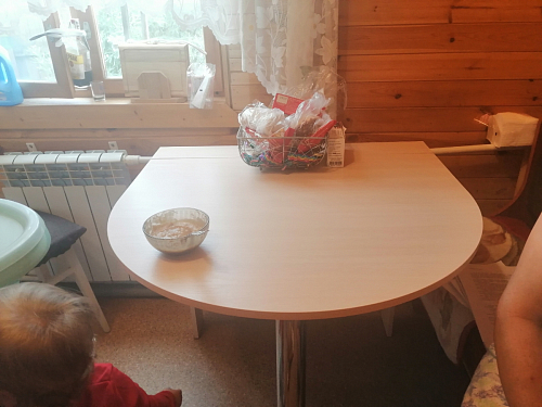 Стол обеденный раздвижной СтК12 дуб молочный фото покупателя 10