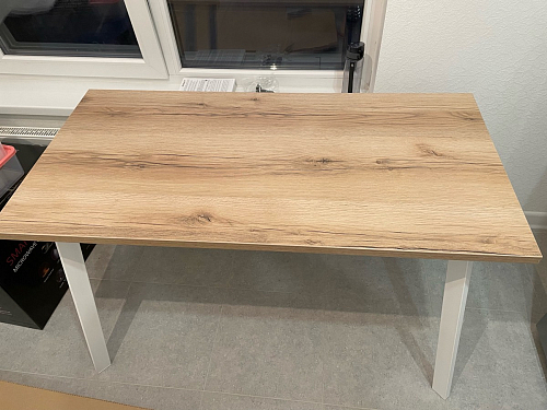 Стол Тринити Лофт 140 25 мм дуб делано темный / белый фото покупателя 145