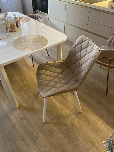 Стул на металлокаркасе Баодин velutto 05 / белый фото покупателя 6